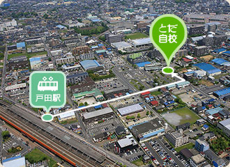 戸田駅から埼玉とだ自動車学校までの地図