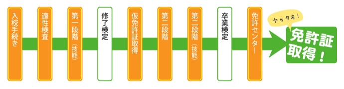 免許取得までの流れ